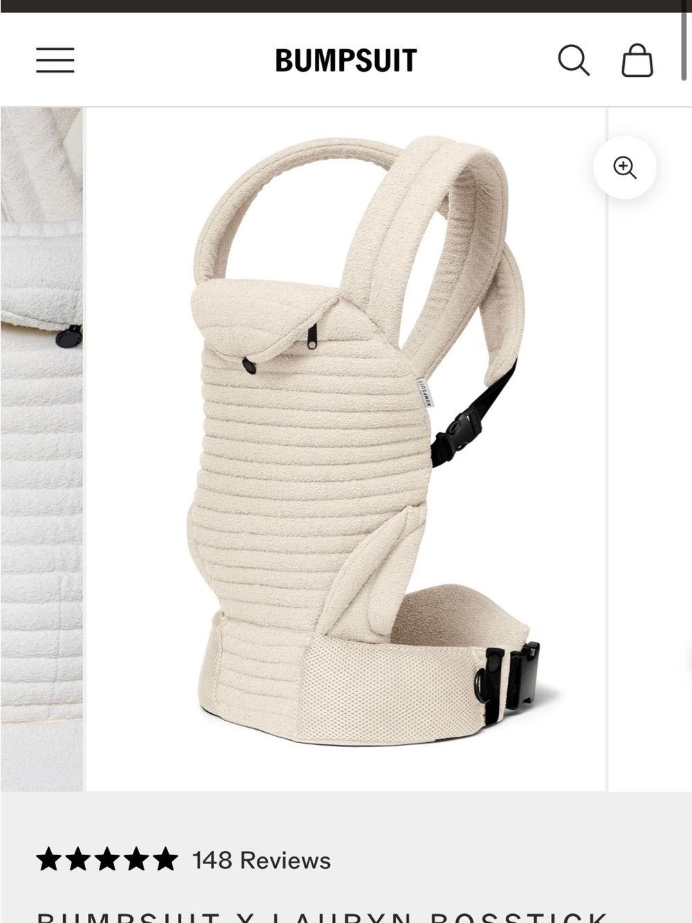 Armadillo Bumpsuit Baby in Cloud